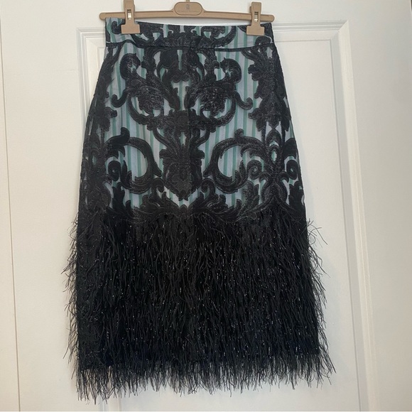 NWT Ganni Layered Feather Skirt - Picture 5 of 12